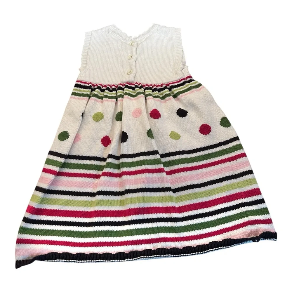 Gymboree Cupcake Cutie‎ Knit Cotton Polka Dot Stripe Dress